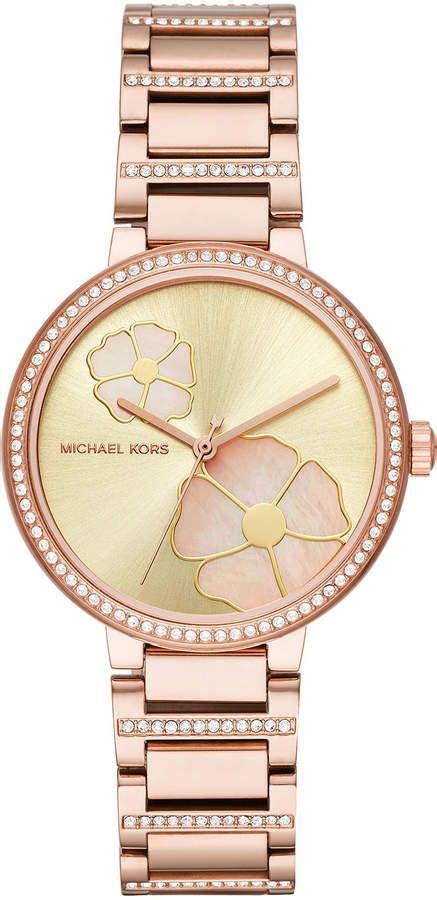 michael kors courtney flower watch